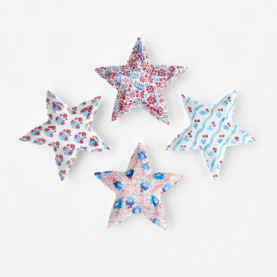 Star "Paper" Plate - 2 Sets of 4 Assorted Designs - Plates by Carlyle Avenue