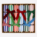 Stripe Velvet Bow Crackers - Christmas Decor by Carlyle Avenue