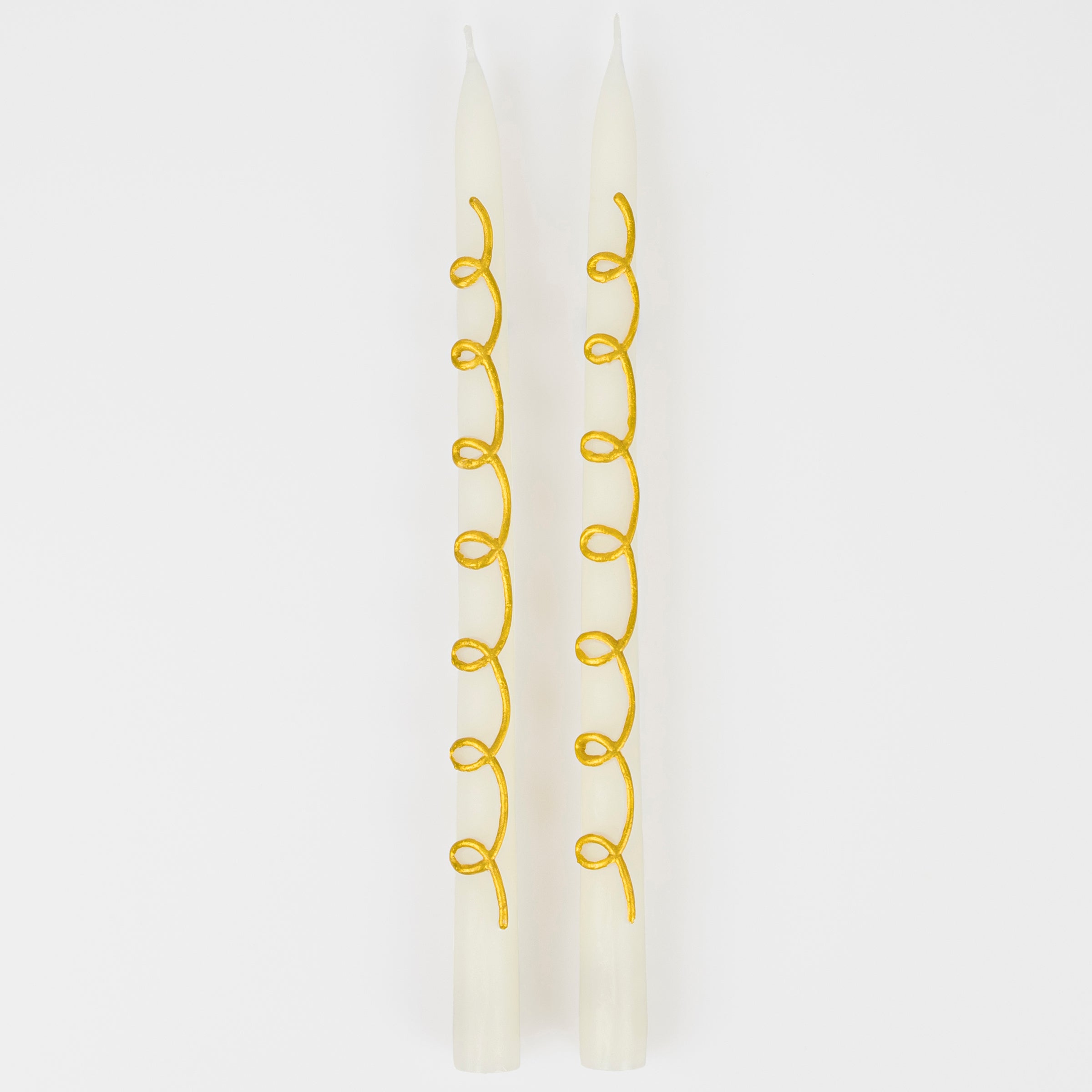 Gold Swirl Taper candles - Candles by Carlyle Avenue