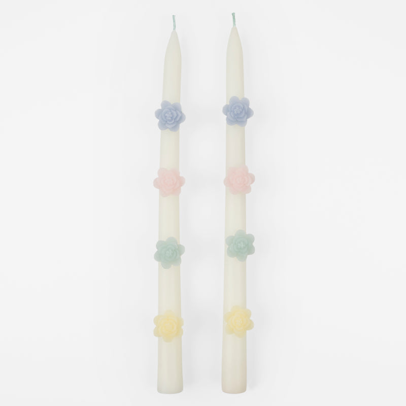Pastel Flower Taper Candles - Candles by Carlyle Avenue