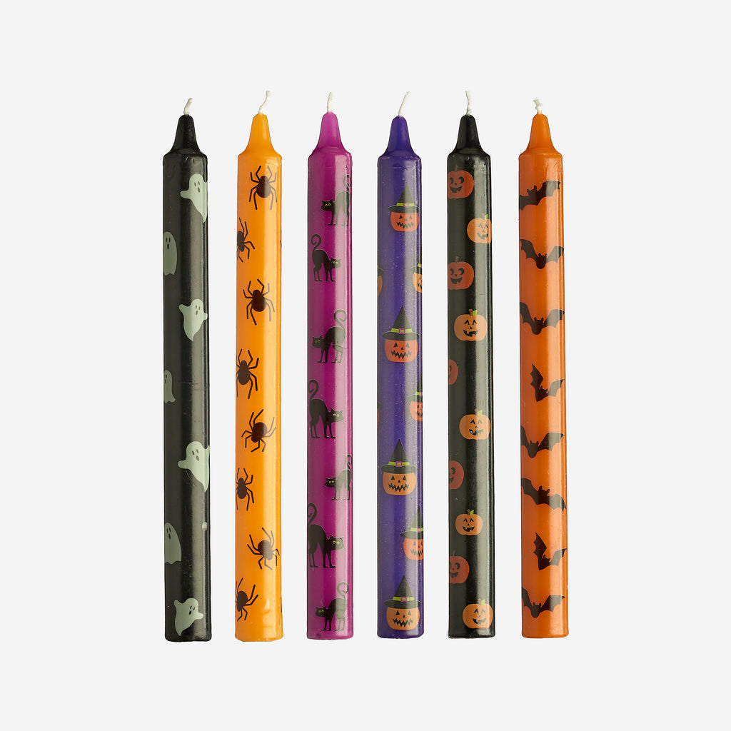 Halloween Taper Candle, Set of 6 Assorted