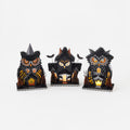 Lighted Owl House, Set of 3 Assorted