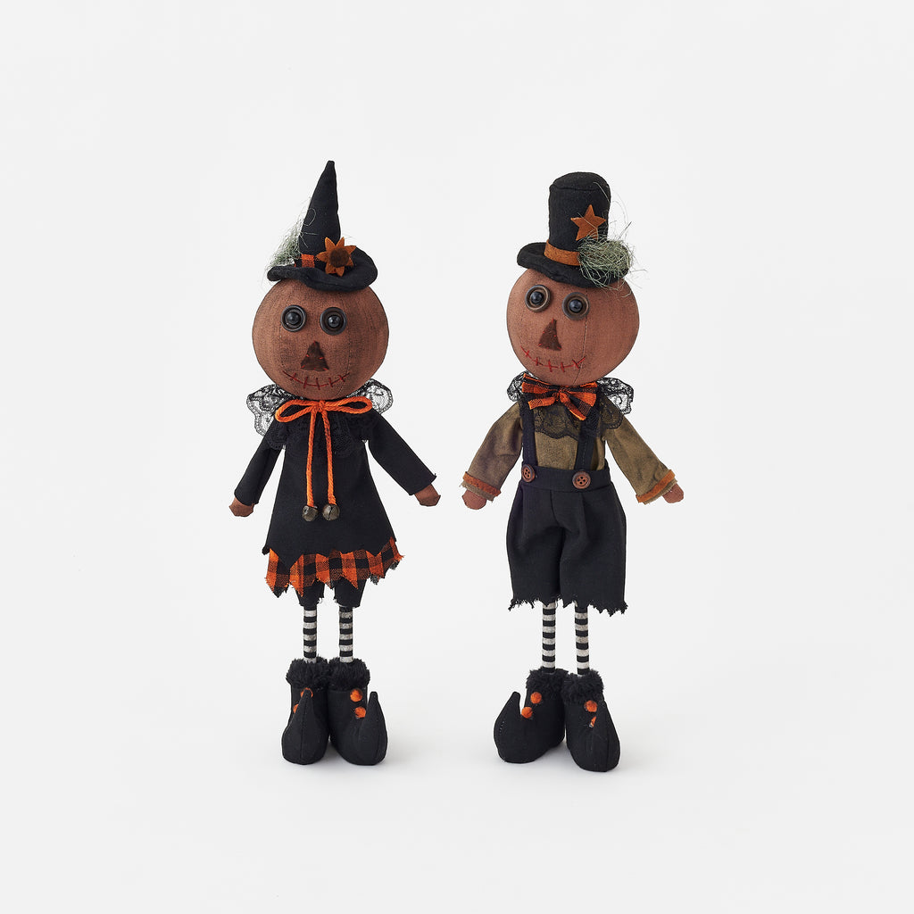 Rustic Pumpkin Figure, Set of 2 Assorted
