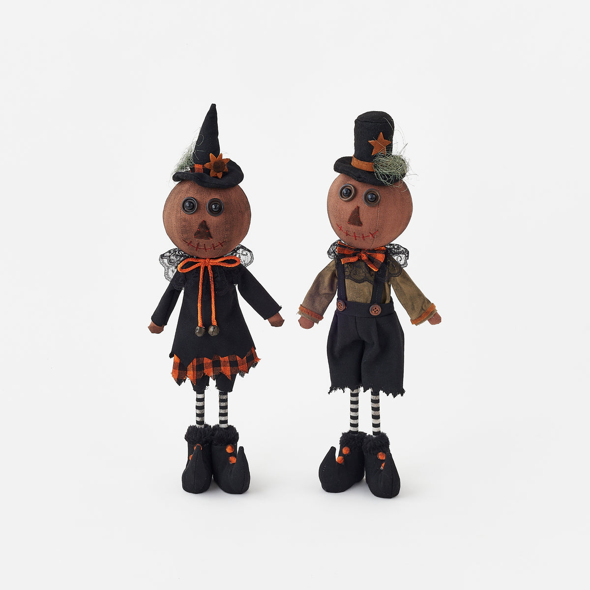 Rustic Pumpkin Figure, Set of 2 Assorted