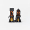 Lit Spider / Cat House, Set of 2 Assorted