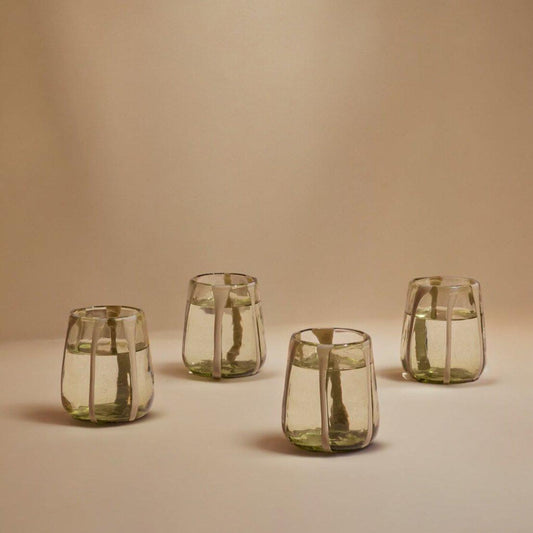 Olivia Short Green Olive Glass