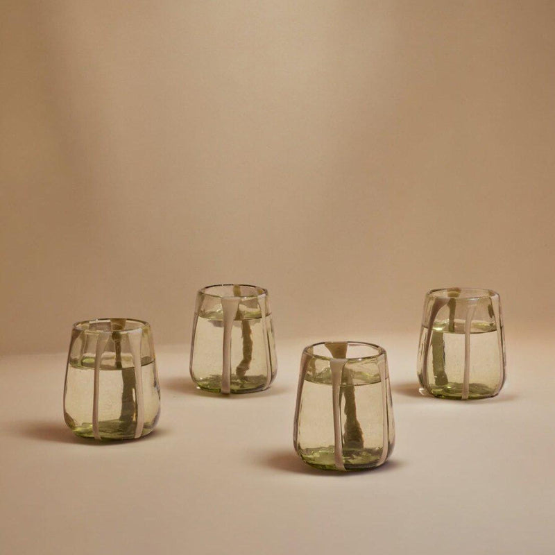 Olivia Short Green Olive Glass - Drinkware by Carlyle Avenue