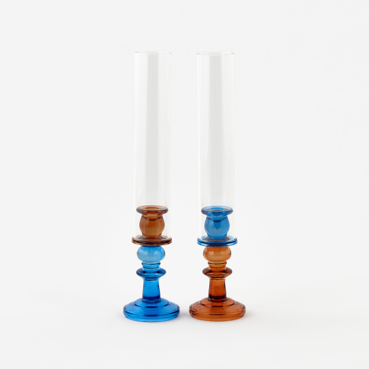 Taper Candle Holder with Shade, Set of 2 Assorted