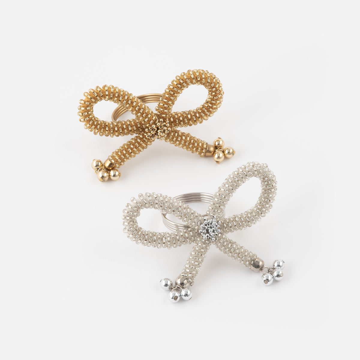 Bow Napkin Ring, Set of 4, 2 Assorted
