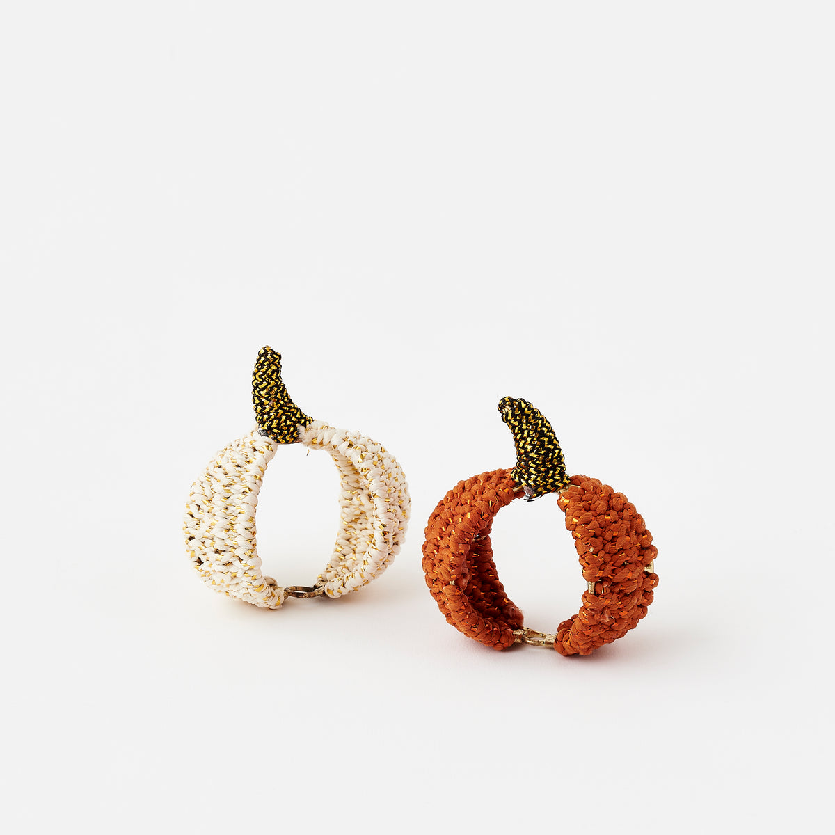 Pumpkin Beaded Napkin Ring, Set of 2 Assorted