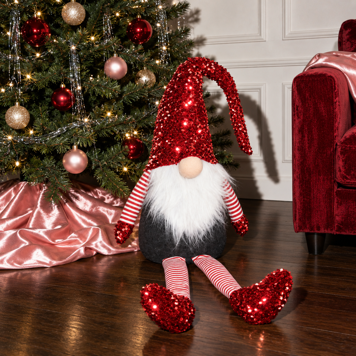 Gnome with Sequin Hat