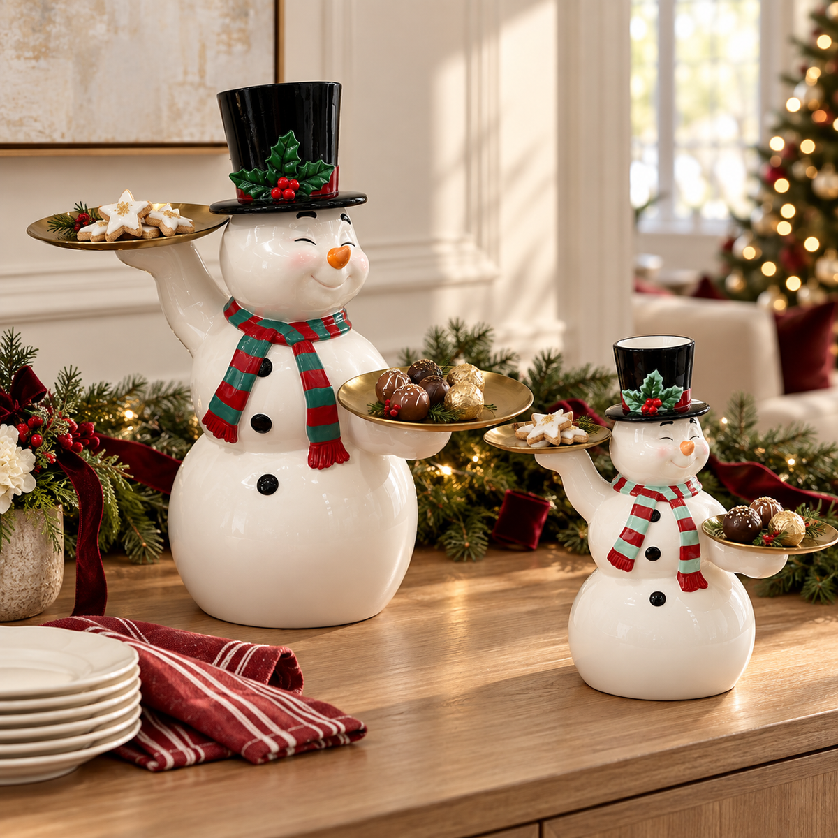 Snowman Tiered Server