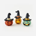 Lighted Jack-O-Lantern with Witch Hat, Set of 3 Assorted
