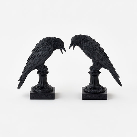 Crow Figurine - Set of 2 Assorted