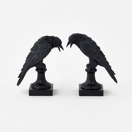 Crow Figurine - Set of 2 Assorted