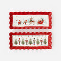 Ruffled Edge Tray, Set of 2 Assorted