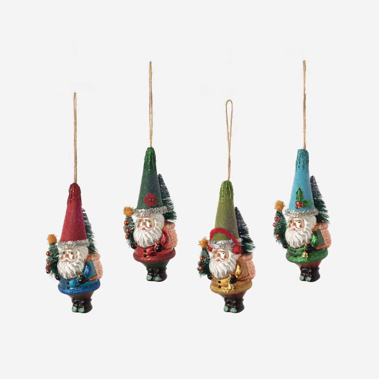 Gnome Ornament - Set of 4 Assorted