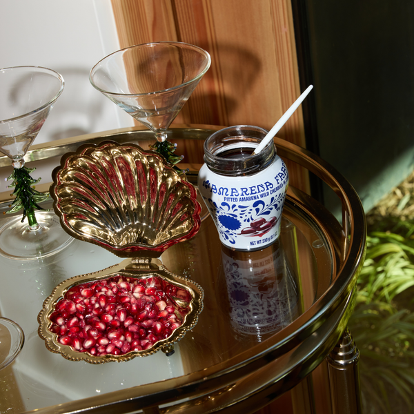 Cap Ferrat Fan Shell Lidded Bowl with Spoon - Polished Gold - Bowls by Carlyle Avenue