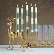 Modern & Festive Metallic Formal Taper Candles - Box of 6, Set of 2
