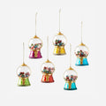 Gumball Machine Ornament, Set of 6 Assorted