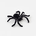 Flocked Black Spider