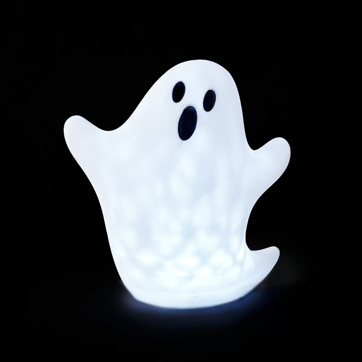 Flocked Ghost with Revolving Lights and Adapter