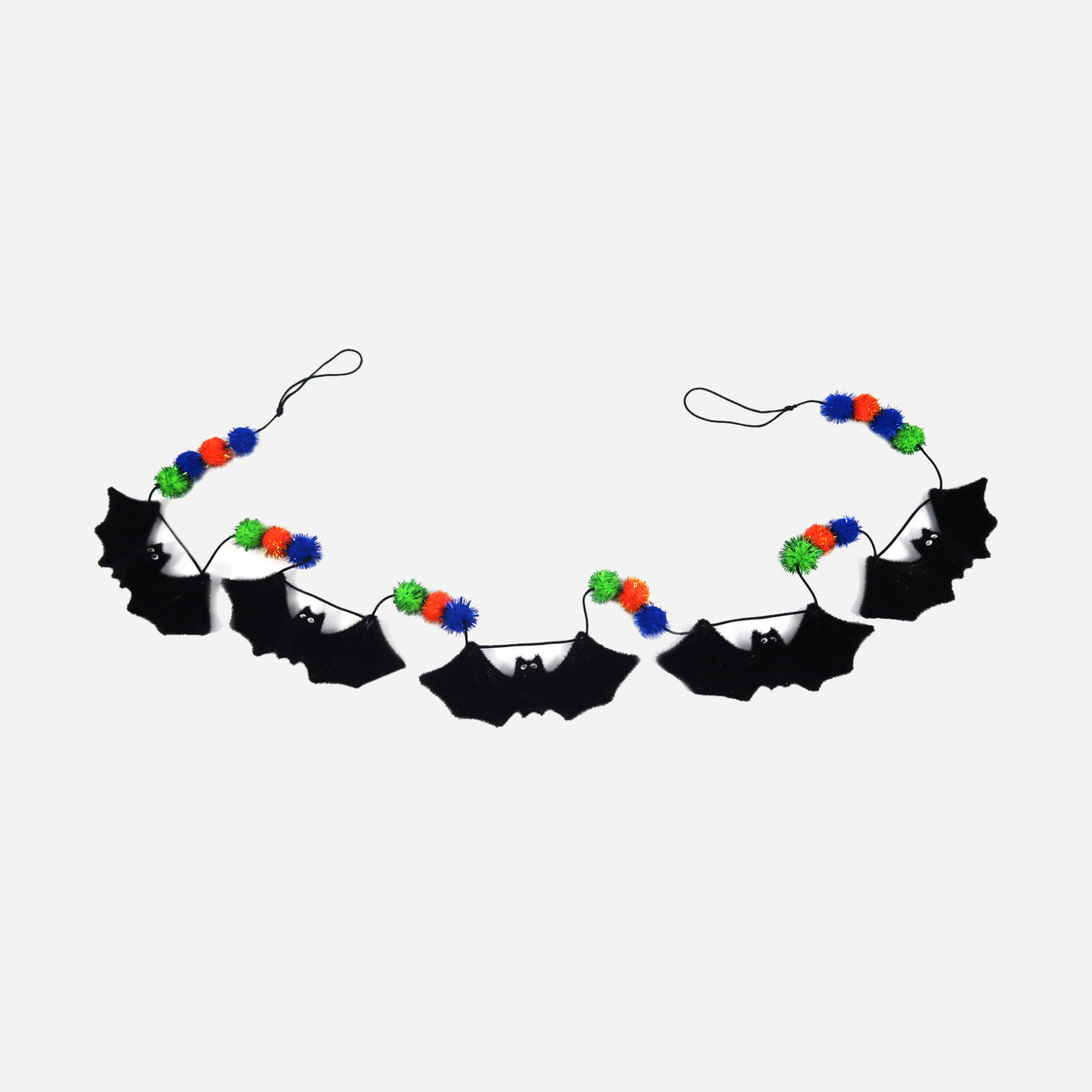 Flocked Bat Garland
