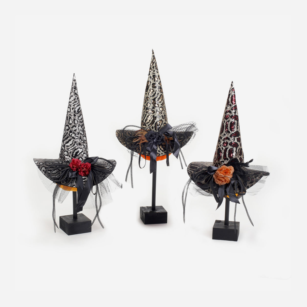 Animal Print Witch Hat, Set of 3 Assorted