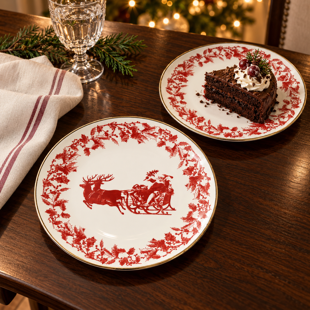 Yuletide Plate, Set of 2