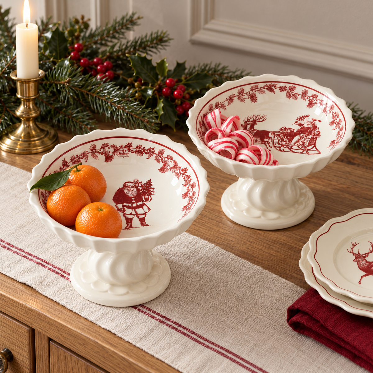 Yuletide Compote, Set of 2 Assorted