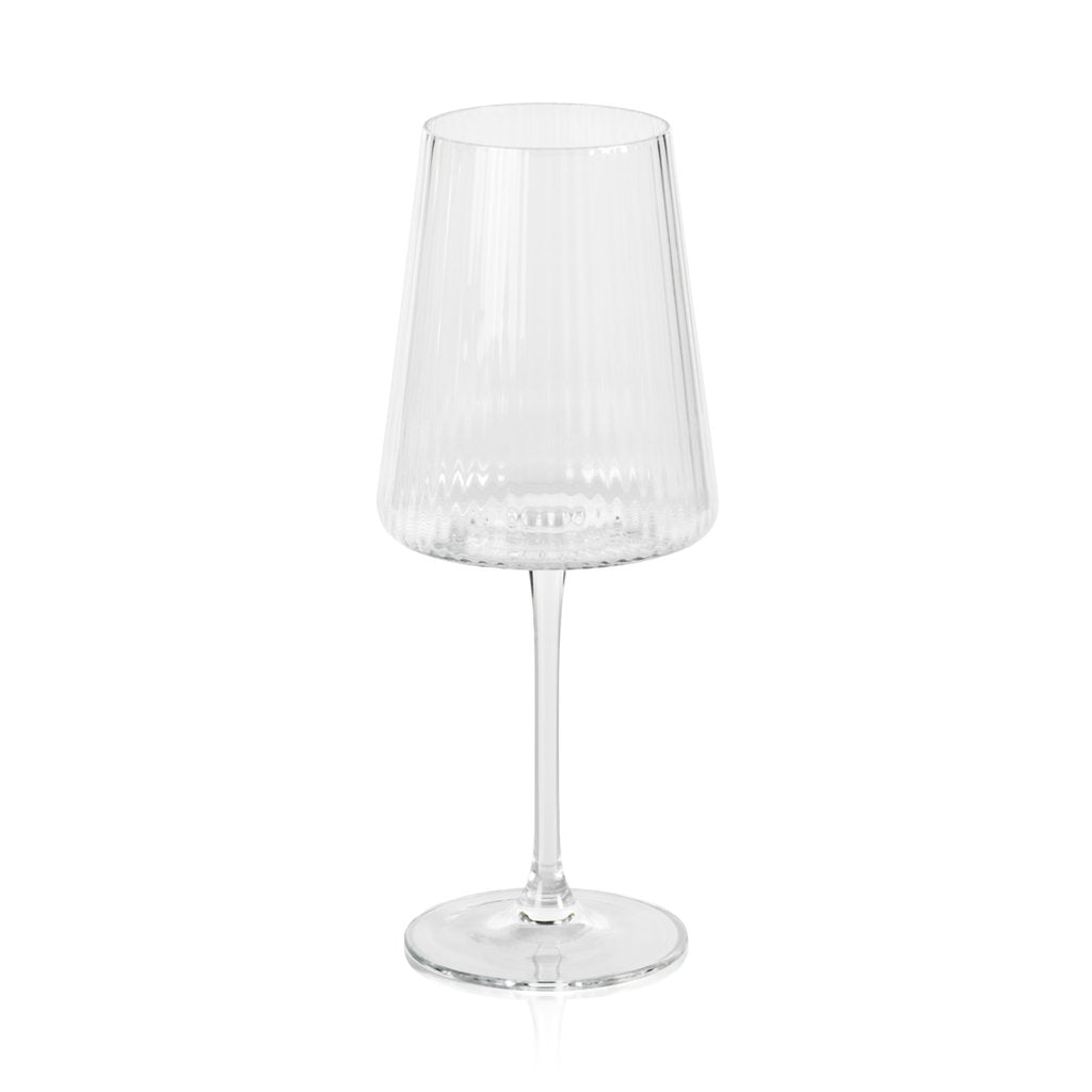 Bandol Fluted Textured Wine Glass - Set of 4 - Drinkware by Carlyle Avenue