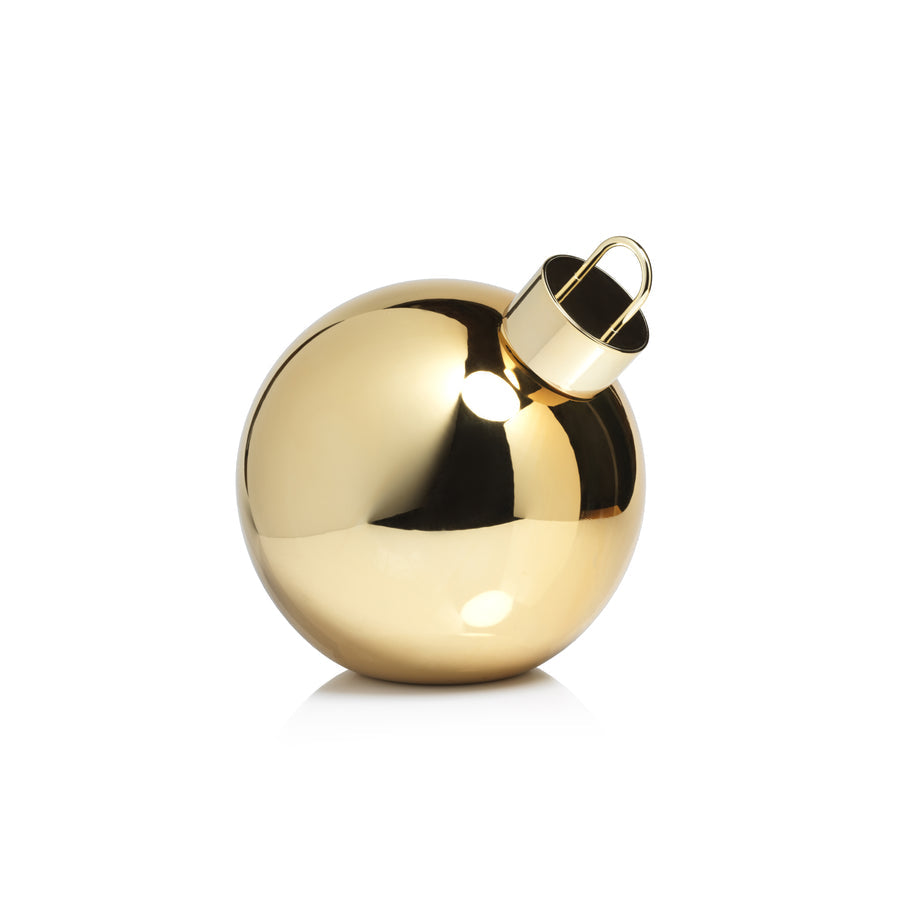 LED Metallic Glass Oversized Ornament Ball - Gold