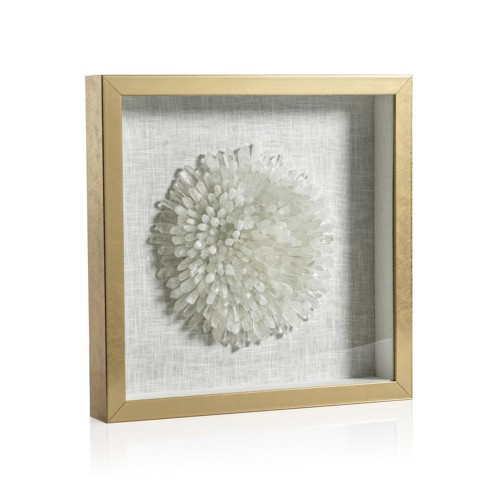 Gold Framed Crystal Flower - Decorative Accessories by Carlyle Avenue
