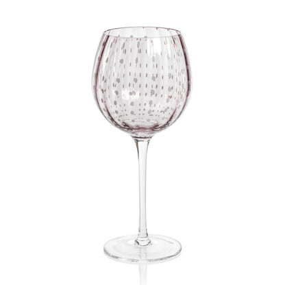 Portofino White Dot Glassware - Purple - Drinkware by Carlyle Avenue