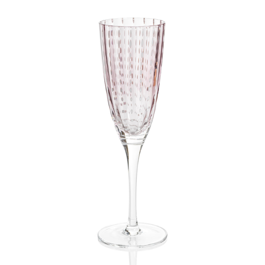 Portofino White Dot Glassware - Purple