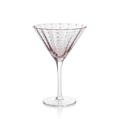 Portofino White Dot Glassware - Purple - Drinkware by Carlyle Avenue