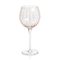 Portofino White Dot Glassware - Pink - Drinkware by Carlyle Avenue