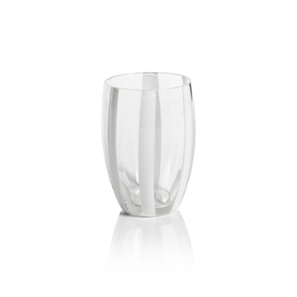 Portofino Striped Stemless Glass - Set of 4 - Drinkware Sets by Carlyle Avenue