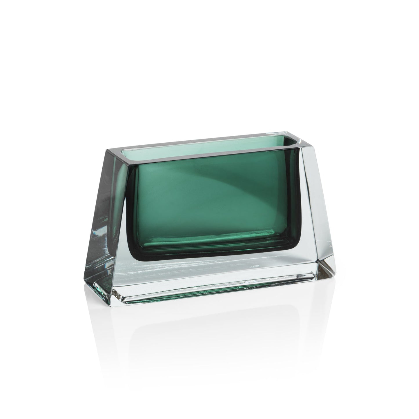 Corinthia Polished Glass Vase - Emerald Green