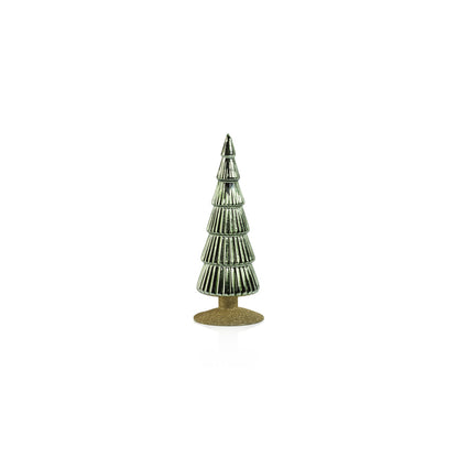 Alpine Glass Tree on Gold Glitter Base - Light Green - Christmas Trees by Carlyle Avenue