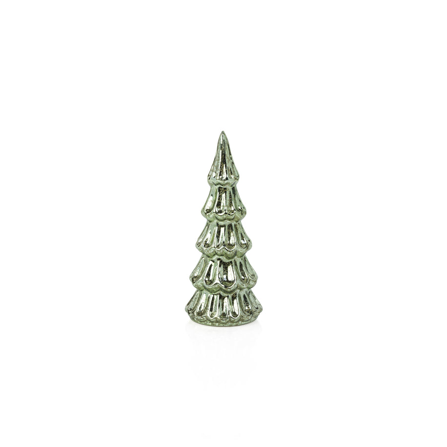 Vintage LED Glass Tree - Light Green