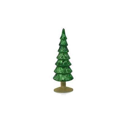Miramonti Glass Tree on Gold Glitter Base - Classic Green - Christmas Trees by Carlyle Avenue