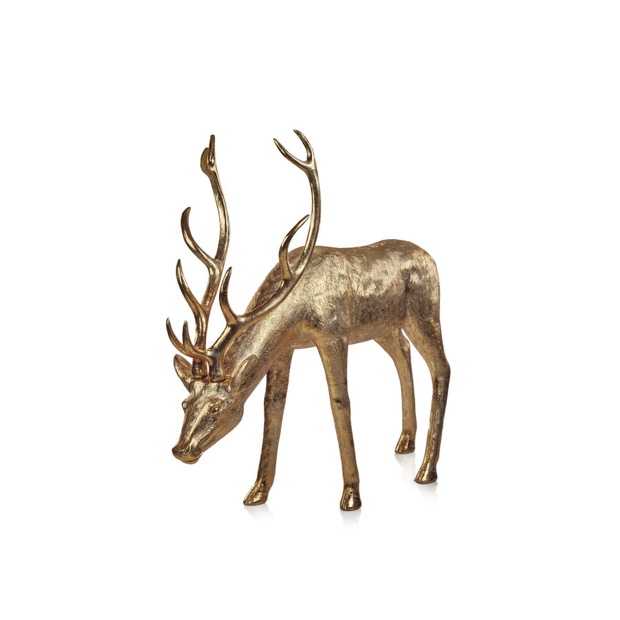 Large Reindeer - Gold - Grazing