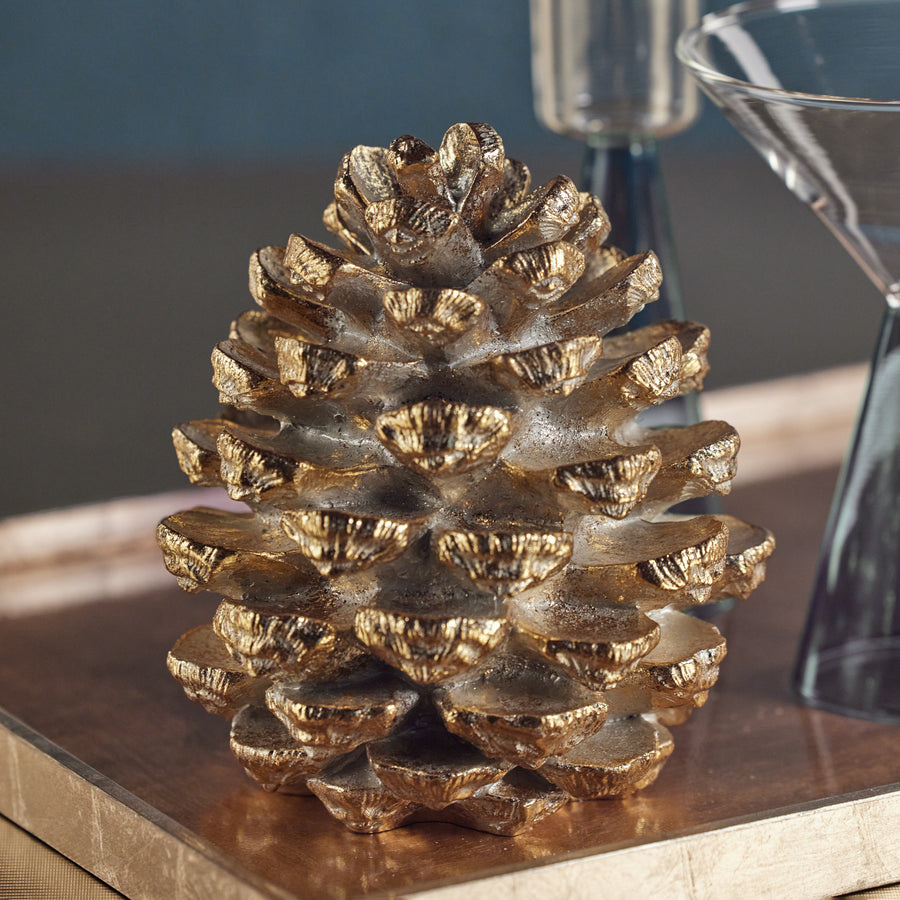 Decorative Pine Cone - Gold 6.5"