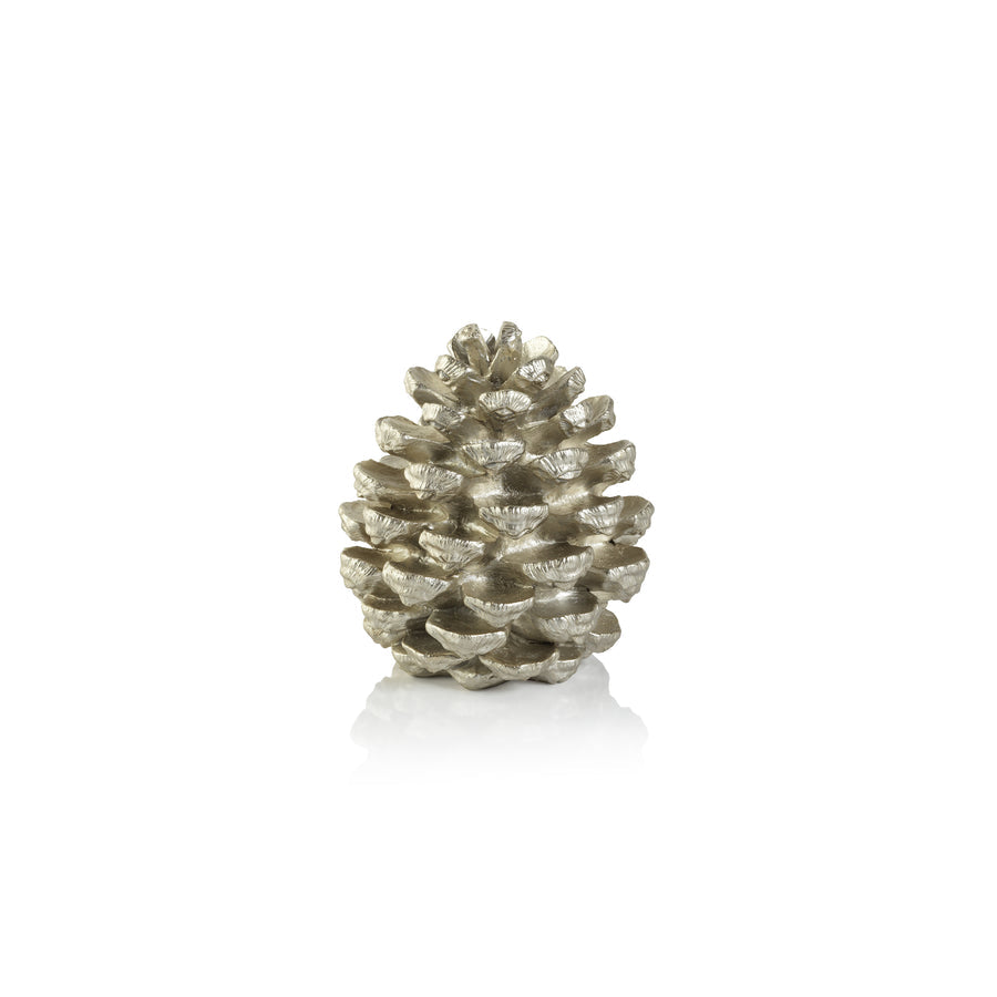 Decorative Pine Cone - Silver 6.5"