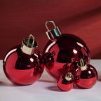 LED Metallic Glass Ornament Ball - Red - Holiday Decor by Carlyle Avenue