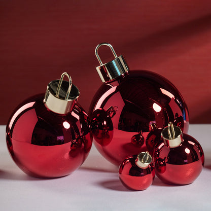 LED Metallic Glass Oversized Ornament Ball - Red - Christmas Trees by Carlyle Avenue