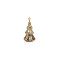 LED Hexagon Antique Tree with Star Design - Gold - Christmas Decor by Carlyle Avenue