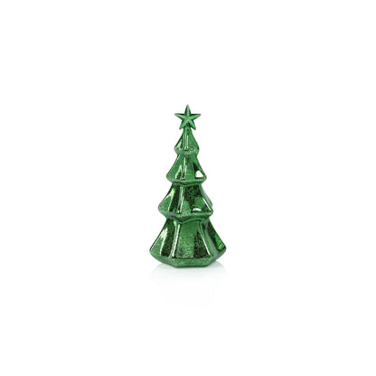 LED Hexagon Antique Tree with Star Design - Green - Christmas Decor by Carlyle Avenue