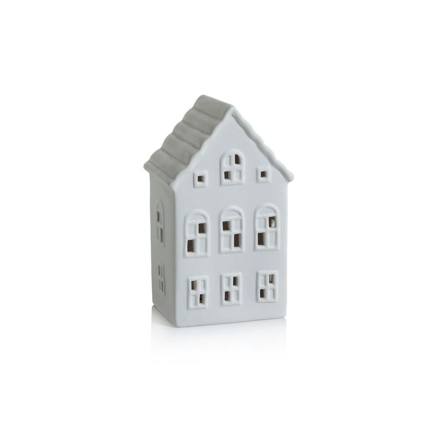 Swiss Mountain LED Porcelain House - Matte White